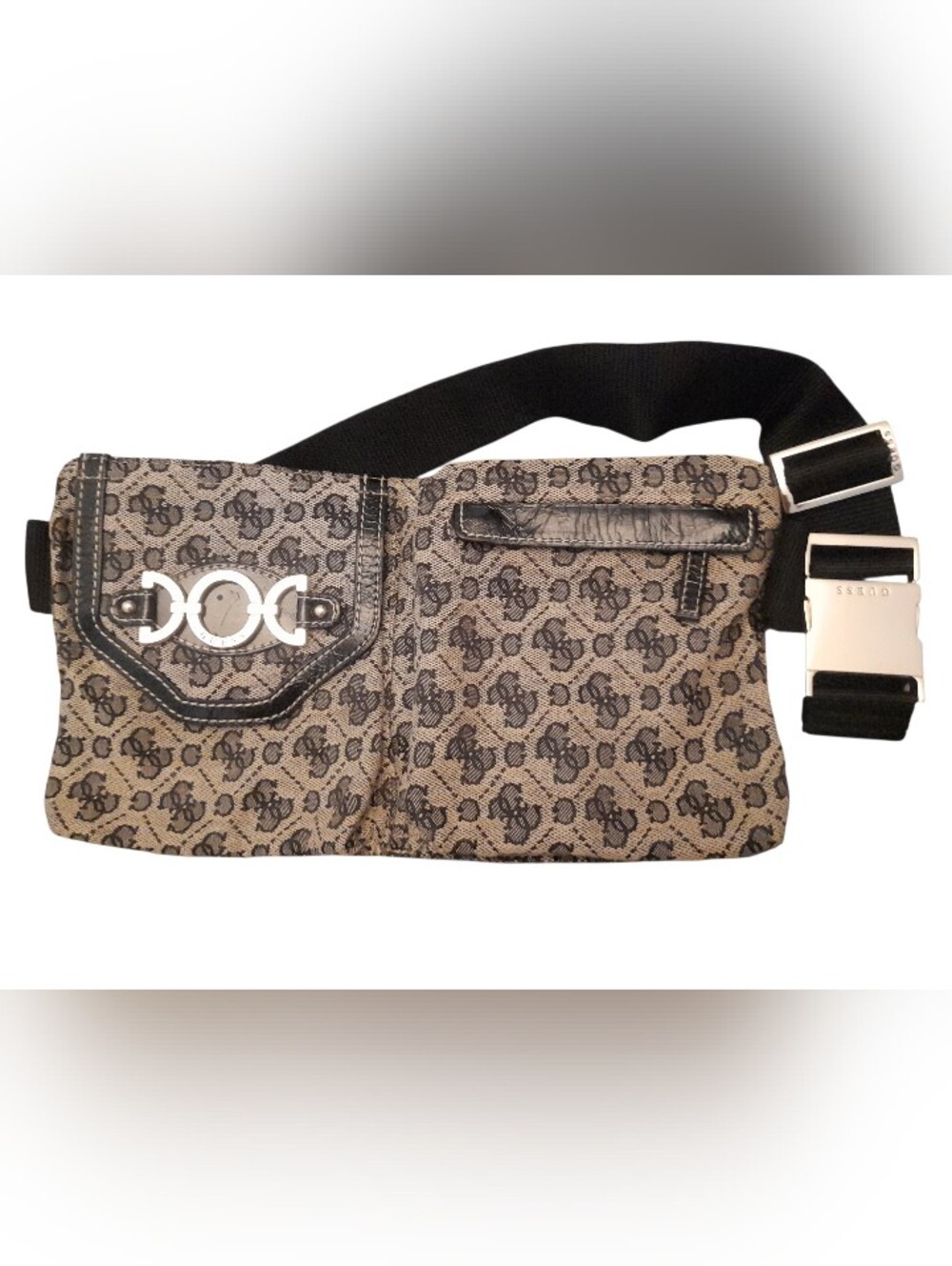 GUESS Vintage Y2K Belt Monogram Bag